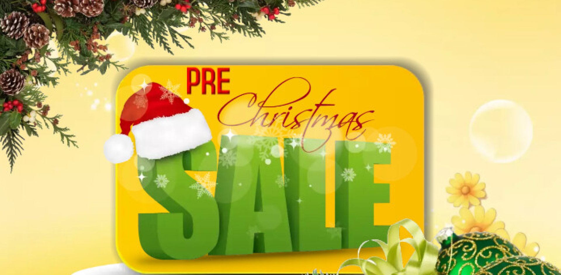 Pre-Christnas Savings Sales!