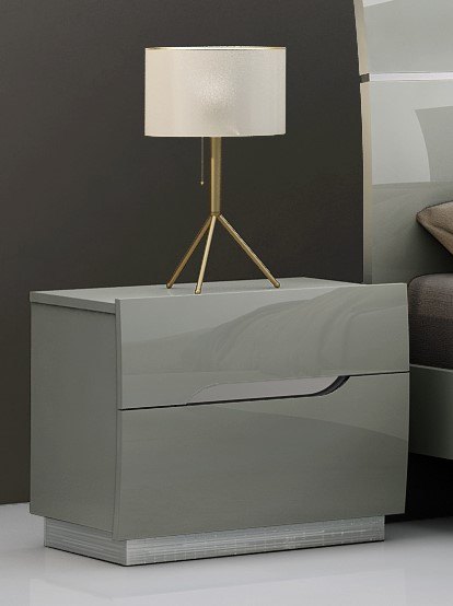 Lilly Cool Grey High Gloss Night Stand
