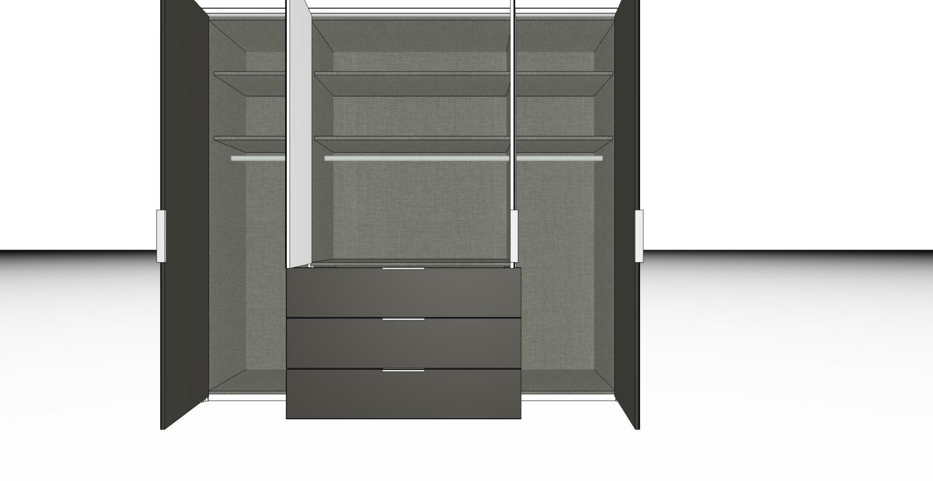 Nolte German Furniture Nolte Mobel Concept me 200 7524081 Complete Hinged Door Wardrobe with