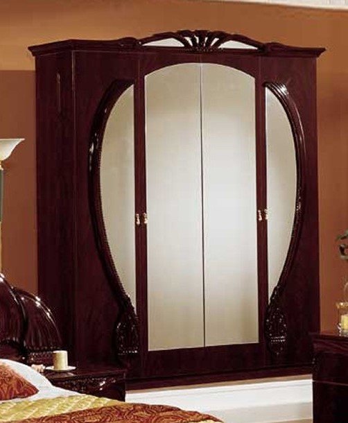 Ben Company Giada Mahogany 4 Door Wardrobe