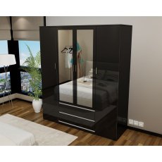 Regency 4 Door Wardrobe (High Gloss) White