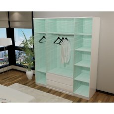 Regency 4 Door Wardrobe (High Gloss) White