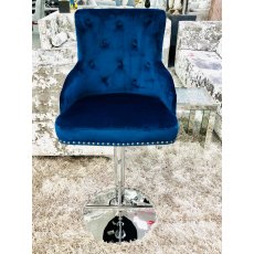 Majestic Navy Fabric Bar Stool