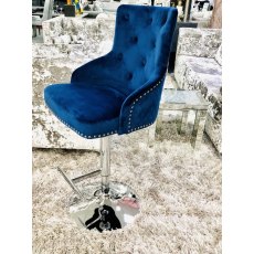 Majestic Navy Fabric Bar Stool