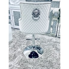 Majestic Silver Fabric Bar Stool