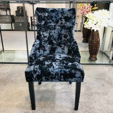 Venice Premium Crushed Velvet Black Dining Chair Venice Premium Crushed Velvet Black Dining Chair