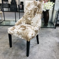 Venice Premium Crushed Velvet Mink Dining Chair Venice Premium Crushed Velvet Mink Dining Chair