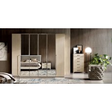 Camel Group Platinum Sabbia Hinged Wardrobe With Glass Doors