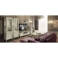 Camel Group Giotto Bianco Antico 1 Door Vitrine With 2 LED Lights.