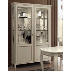 Camel Group Giotto Bianco Antico 2 Door Vitrine With 2 LED Lights.