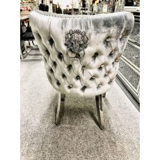 Valentino HQ Bruhsed Silver Dining Chair