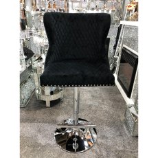 Valentino Black Velvet Bar Stool Valentino Black Velvet Bar Stool