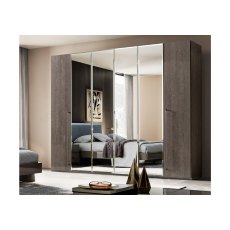 Camel Group Elite Silver Birch Night Wardrobe with Glass Doors