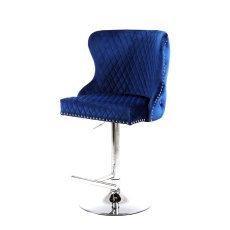 Valentino Navy Velvet Bar Stool Valentino Navy Velvet Bar Stool