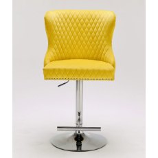 Valentino Mustard Velvet Bar Stool In Stock Valentino Mustard Velvet Bar Stool In Stock