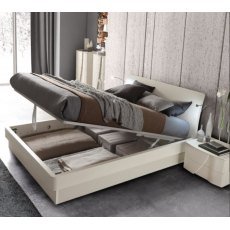 Camel Group Luna Eclisse Walnut Finish  Storage Bed