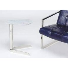 Stone International Duck Accent Table Pack of 3- Marble top and Polished Steel base Stone International Duck Accent Table Pack of 3- Marble top and Polished Steel base