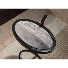 Stone International Billy Oval Accent Table - Dark Grey Frame Base