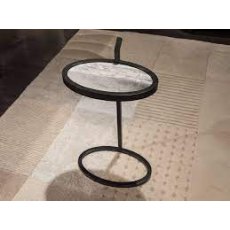 Stone International Billy Oval Accent Table - Dark Grey Frame Base Stone International Billy Oval Accent Table - Dark Grey Frame Base