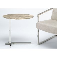 Stone International Flamingo Oval Accent Table Pack Of 3- Marble top and Polished Steel base
 Stone International Flamingo Oval Accent Table Pack Of 3- Marble top and Polished Steel base