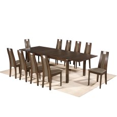 Michigan Extendable Dining Set With Eight Chairs Michigan Extendable Dining Set With Eight Chairs