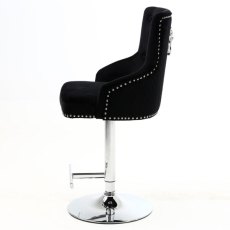 Majestic Elegant Black Fabric Bar Stool