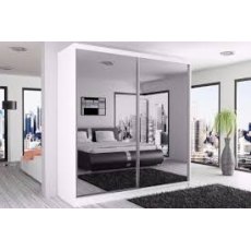 Queen Full Mirror Sliding Wardrobe With LED Light