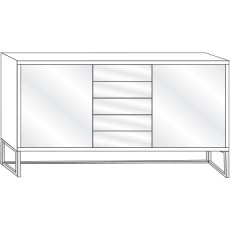 Black Glass Door Bay for Wardrobe W 250cm H 236cm Black Glass Door Bay for Wardrobe W 250cm H 236cm