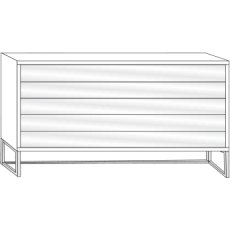 White Glass Door Bay for Wardrobe W 300cm H 236cm White Glass Door Bay for Wardrobe W 300cm H 236cm