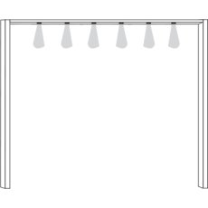 Passe-partout frame With power LED 6 lights for width 300 cm of 220cm height Passe-partout frame With power LED 6 lights for width 300 cm of 220cm height