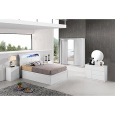 Rugby White High Gloss Bedroom Collection