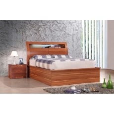 Rugby Walnut Bed With Storage & Led Light