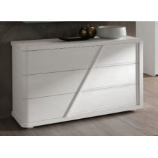 Euro Design Orizzonte Bianco 3 Drawer Chest