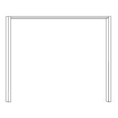 Passe-partout frames without lights for Width 300cm of Height 216cm