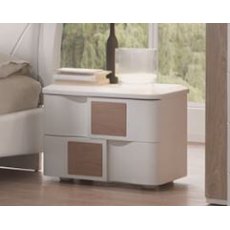 Euro Design Levante Warm Elm Bedside Cabinet Euro Design Levante Warm Elm Bedside Cabinet