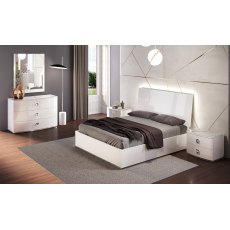 Euro Design Kate Bed With Wood Finish and LED Lighting