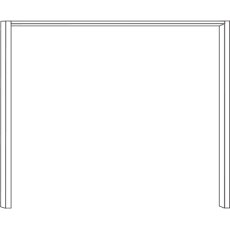 Passe-Partout Frame without Lighting for Wardrobe Width 150cmW 160cm x H 216cm x D 23cm