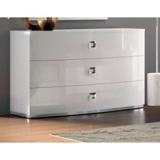 Euro Design Kate 3 Drawer Curved Chest Of Drawers