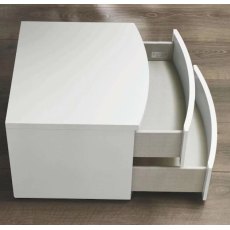 Euro Design Kate Bedside Table With 2 Curved Drawers