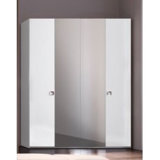 Euro Design Kate 4 Door Wardrobe With 2 Mirror Door - Variations Available