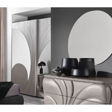 Euro Design Fiocco Frassino Grey Adone Sliding Wardrobe With Mirror