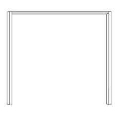 Passe-Partout Frame without Lighting for Wardrobe Width 250cm

W 260cm x H 221cm x D 23cm