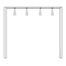 Passe-Partout Frame with 4 LED Lighting for Wardrobe Width 250cm

W 260cm x H 221cm x D 23cm