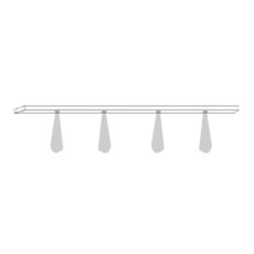 Cornice with 4 Power LED Lighting for Wardrobe Width 250cm

W 250cm x H 5cm x D 23cm