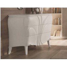Euro Design Fiocco Frassino Bianco 3 Drawer Chest Euro Design Fiocco Frassino Bianco 3 Drawer Chest