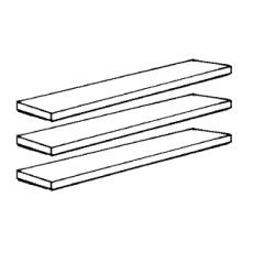 3 Adjustable Shelves
W 47.5cm x H 2.2cm x D 51.5cm 3 Adjustable Shelves
W 47.5cm x H 2.2cm x D 51.5cm