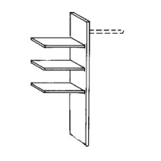 Laundry Shelf Insert

W 96.4cm x H 137cm x D 51.5cm
3 adjustable shelves, 1 clothes rail, 1 centre p