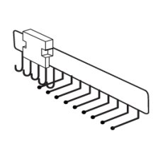 Tie and Belt Pull-out

W 7cm x H 19cm x D 45cm