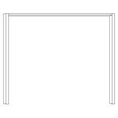 Passe-Partout Frame without Lighting for Wardrobe Width 150cm

W 160cm x H 220cm x D 23cm