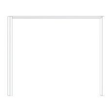 Passepartout-frame, without lights, Width per side profile: 3.2 cm for width 350 cm

W 350cm x H 220
